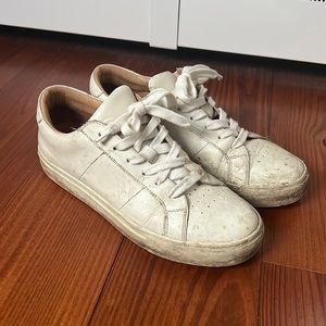 Women’s Greats white leather sneakers